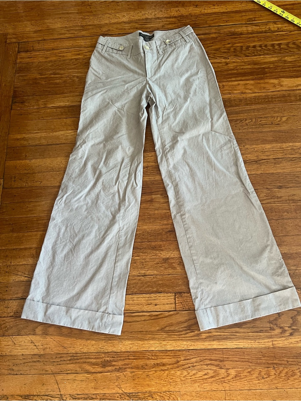 Banana Republic Women's Wide-Leg Chinos in Light Gray